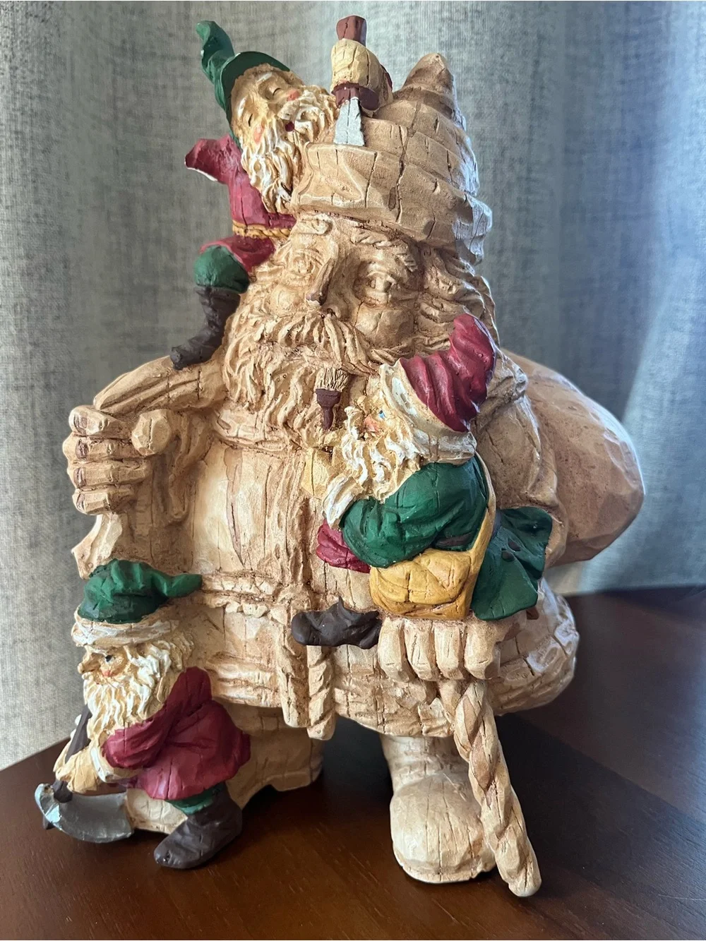 vintage Silvestri carved resin Santa figurine